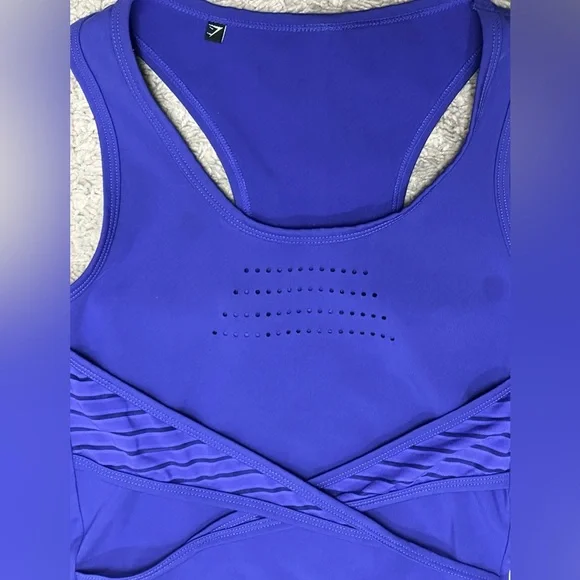 EUC! Gymshark Purple Crop Tank Top size XS - Picture 2 of 4